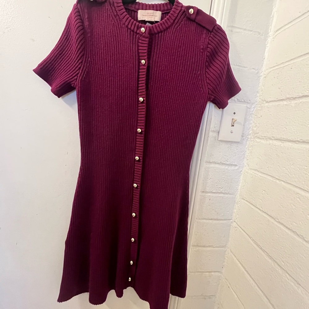 French Connection Deep Red Knit Dress